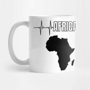 Africa Heartbeat, Continent of Africa Mug